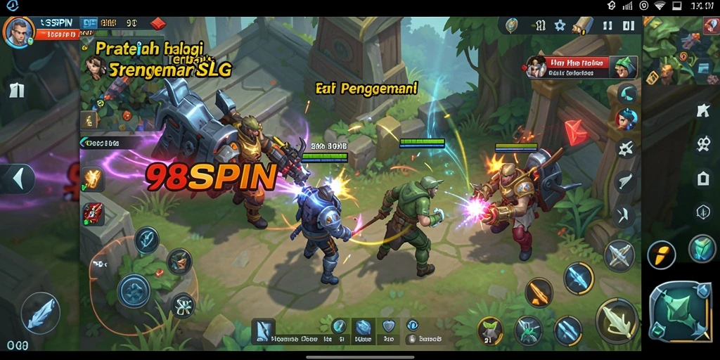 Screenshot gameplay 98SPIN yang menunjukkan aksi strategi mendebarkan.