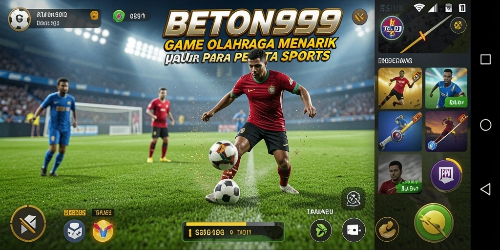 Tampilan aksi seru dalam permainan olahraga BETON999.