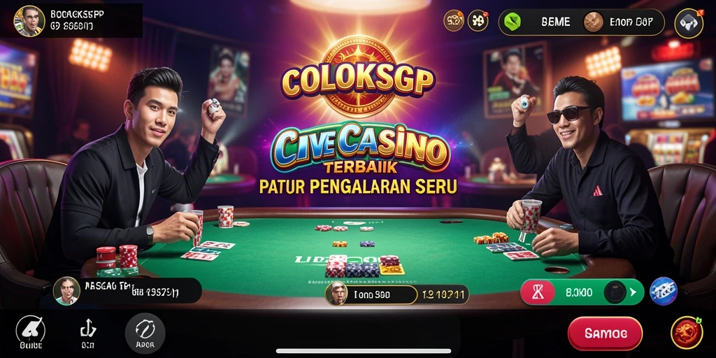 Tampilan gameplay menarik di COLOKSGP saat bermain Live Casino.