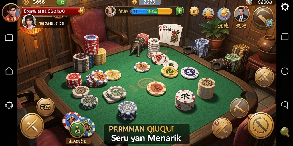 Screenshot utama G668 menampilkan gameplay seru QiuQiu.