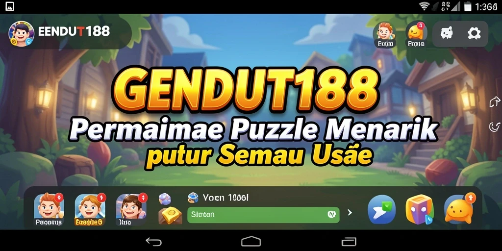 Tampilan utama gameplay puzzle GENDUT188 yang menarik dan berwarna.