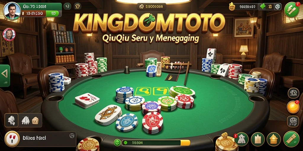 Tampilan gameplay menegangkan dalam KINGDOMTOTO saat pertandingan QiuQiu.