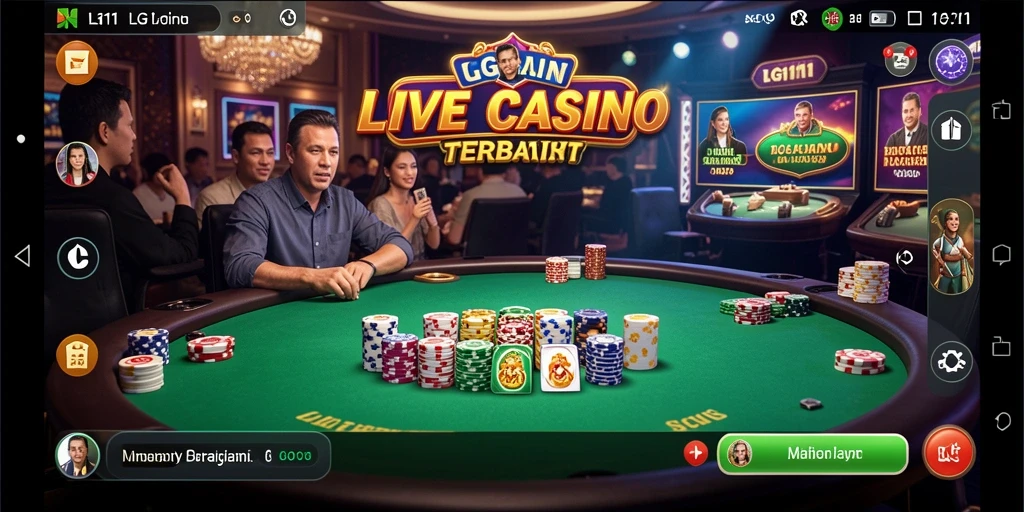 Tampilan gameplay Live Casino yang menarik dan interaktif dari LG111.