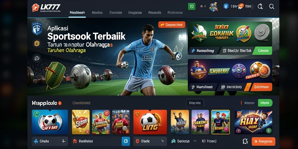 Tampilan gameplay Sportsbook LK777 dengan beragam pilihan taruhan.