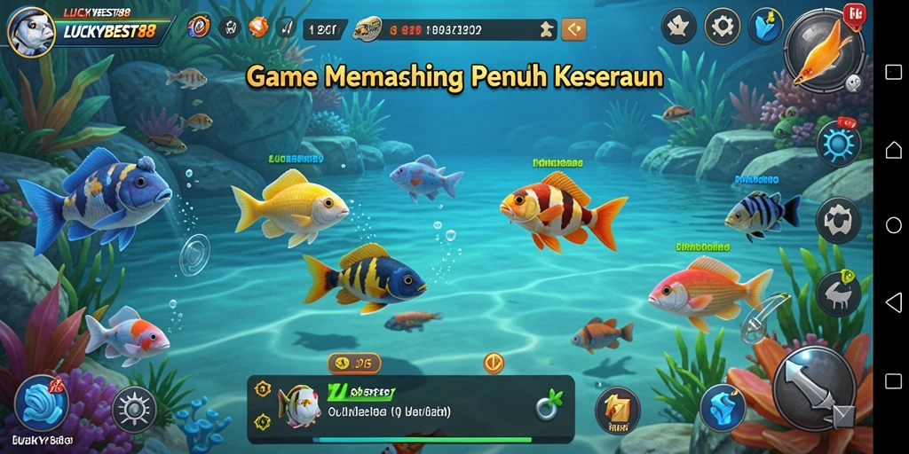 Tampilan menarik dari gameplay memancing di LUCKYBEST88.