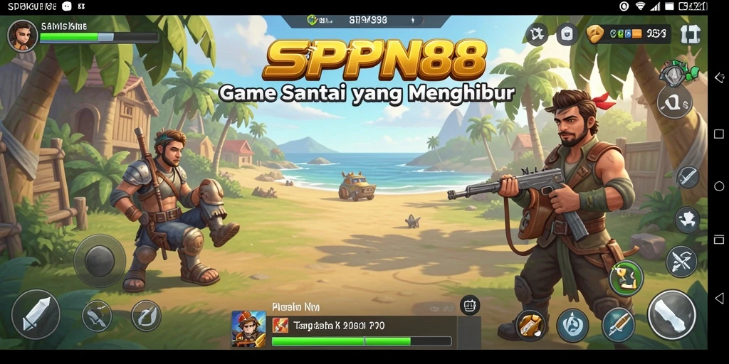 Tampilan gameplay casual SPN88 yang penuh warna dan menarik.
