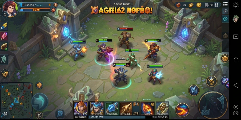 Tampilan gameplay seru dari game MOBA TOGEL62.