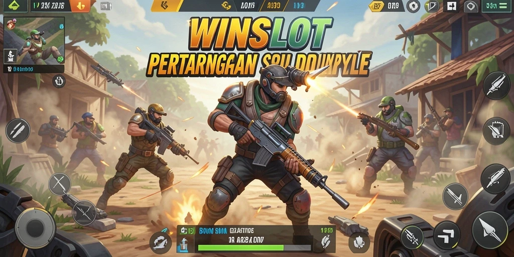 Tampilan gameplay seru dari WINSLOT di arena Battle Royale.
